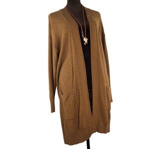 Sonoma green olive Open Front‎ Cardigan Sweater Size PM